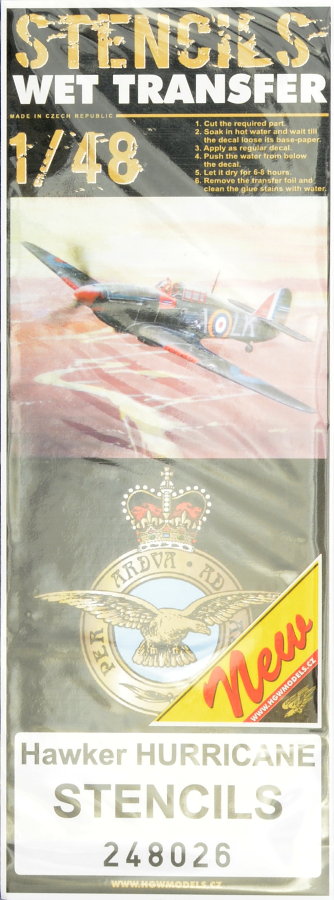 1/48 STENCILS Hawker Hurricane