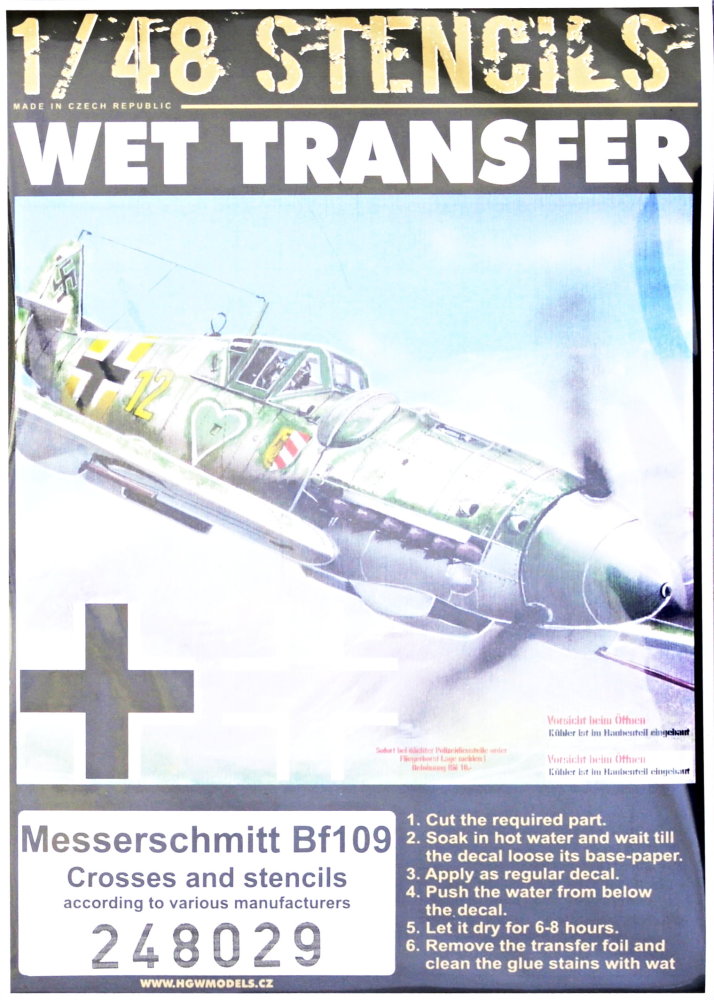 1/48 Stencils and crosses for Bf 109