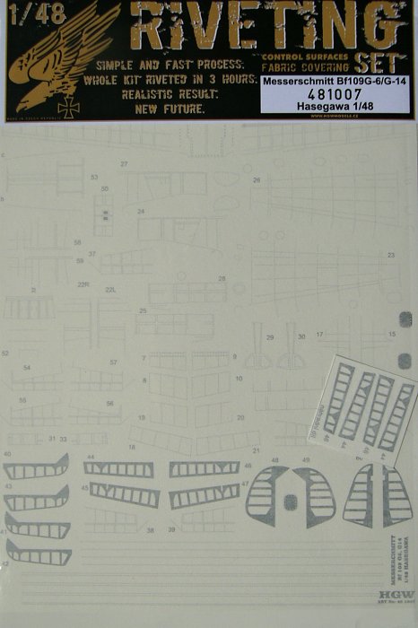 1/48 Bf 109G-6/G-14 (HAS) - RIVETING SET