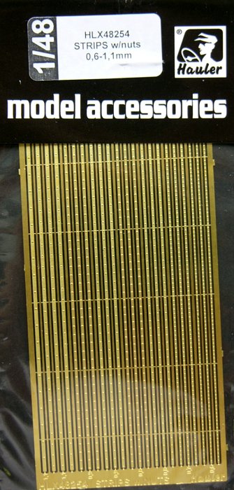 1/48 STRIPS w/nuts 0,6-1,1mm (dimensions:100x50mm)