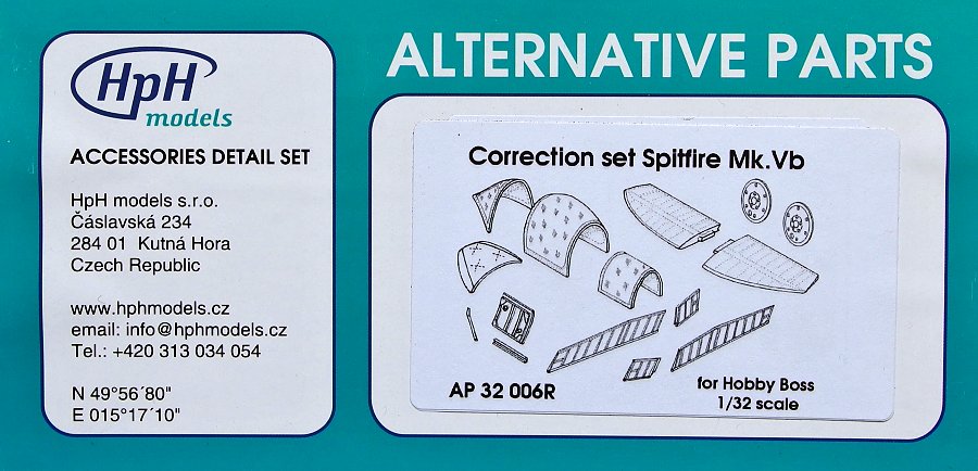 1/32 Spitfire Mk.Vb - correction set (HOBBY BOSS)