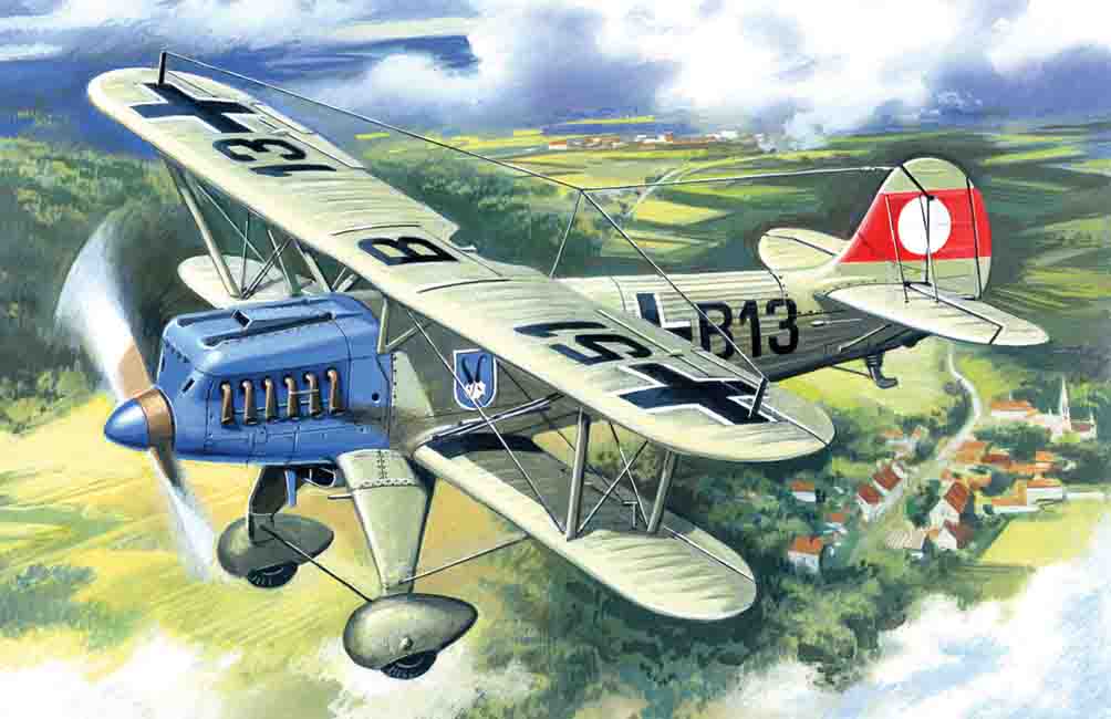 1/72 He 51A-1 German Fighter Biplane