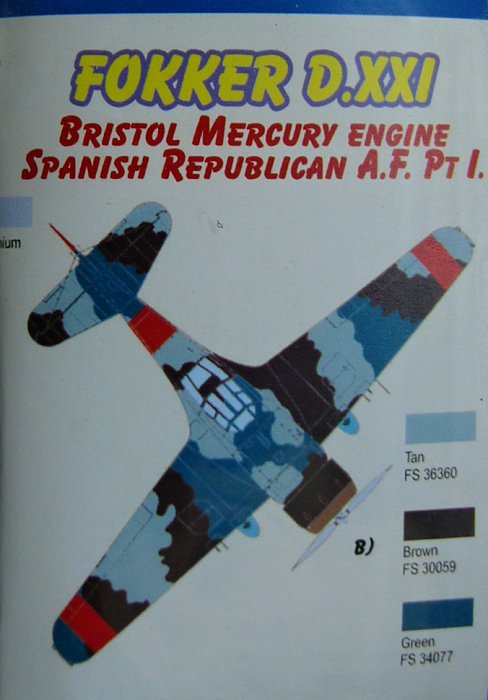 1/72 Fokker D.XXI BM Engine Set (Spanish Rep.)