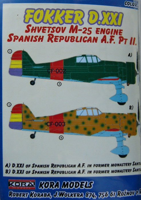 1/72 Fokker D.XXI M-25 Engine Set (Spanish Rep)