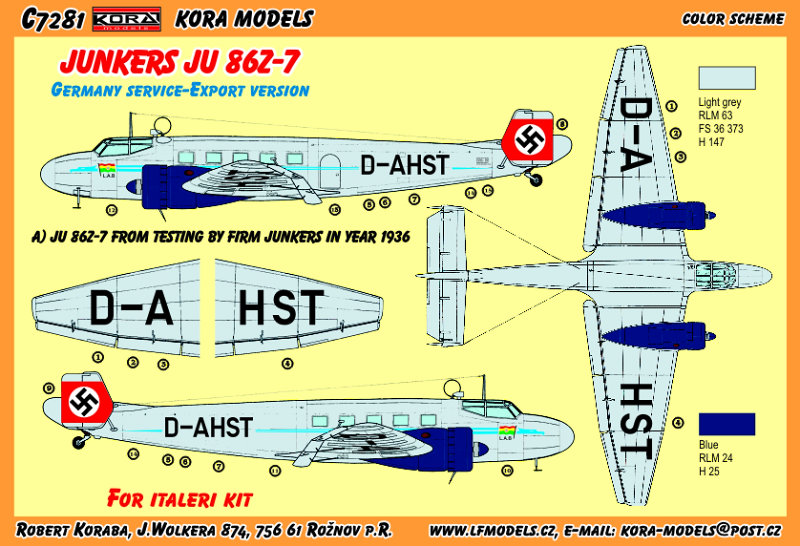 1/72 Ju 86Z-7 Germany export version Conv. (ITA)