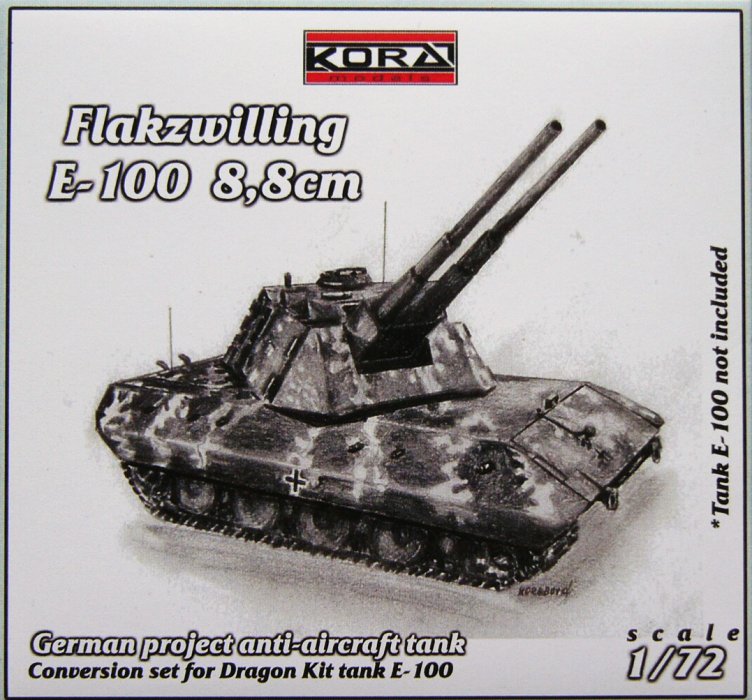 1/72 Flakzwilling E-100 8,8cm Conv. Set (DRAG)