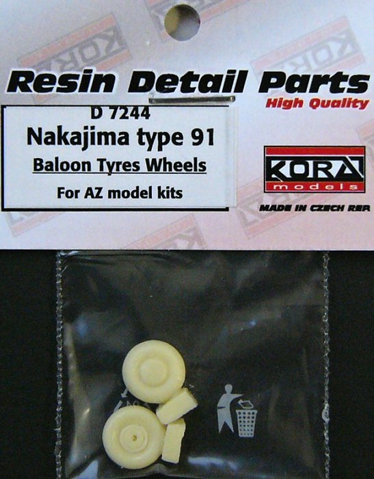 1/72 Wheels for Nakajima type 91 (ballon tyres)