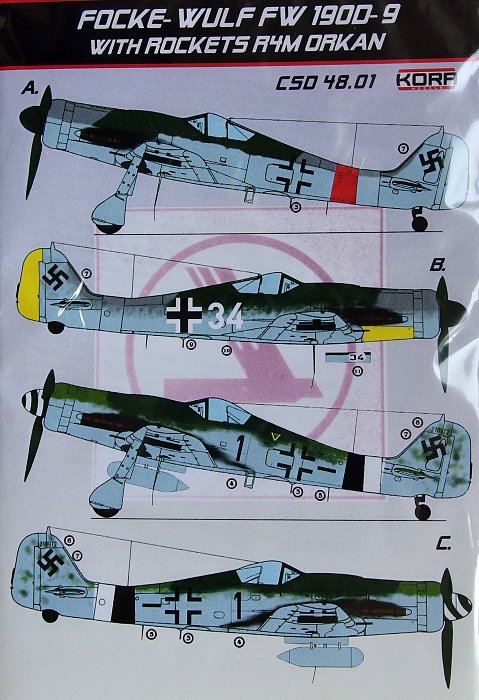 1/48 Fw 190D-9 w/ rockets R4M Orkan set & decal