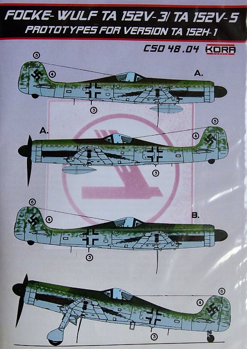 1/48 Fw TA 152V-3 / 152V-5 conv.set & decal