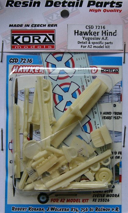 1/72 Hawker Hind Detail set&decal (Yugoslav AF)