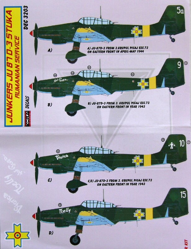 1/32 Decals Ju 87 D-3 Stuka (Romanian Service)