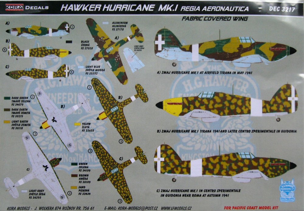 1/32 Decals H.Hurricane Mk.I (Regia Aeronautica)