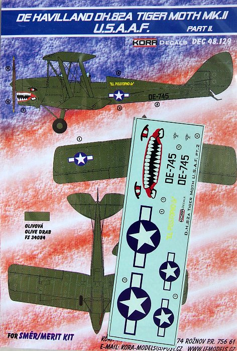 1/48 Decals DH.82A Tiger Moth Mk.II (USAAF) Pt.II