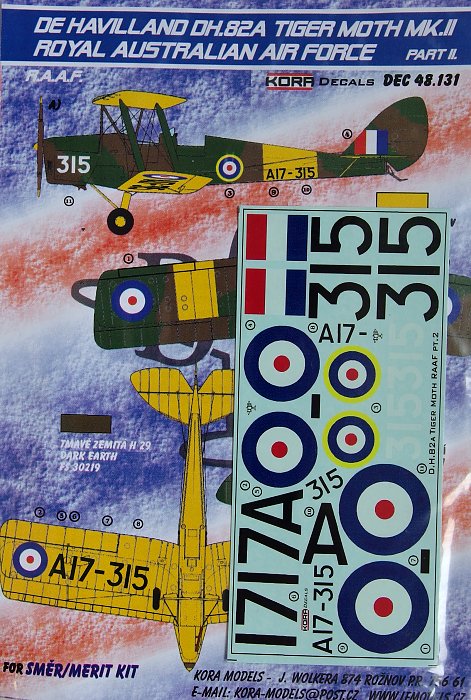 1/48 Decals DH.82A Tiger Moth Mk.II (RAAF) Pt.II