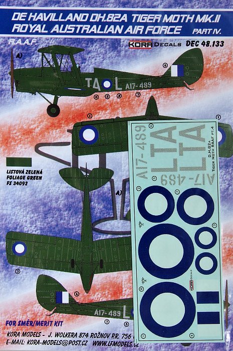 1/48 Decals DH.82A Tiger Moth Mk.II (RAAF) Pt.IV