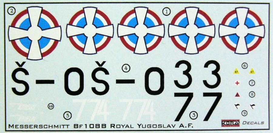 1/48 Decals Messers. Bf 108B (Royal Yugoslav Army)