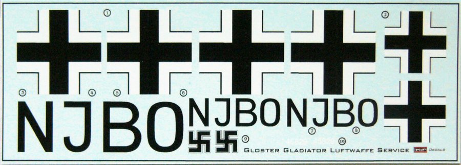 1/48 Decals Gl.Gladiator Mk.I (Luftwaffe Service)