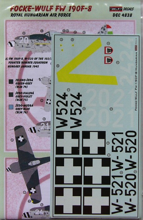 1/48 Decals Fw 190F-8 (Royal Hungarian Air Force)