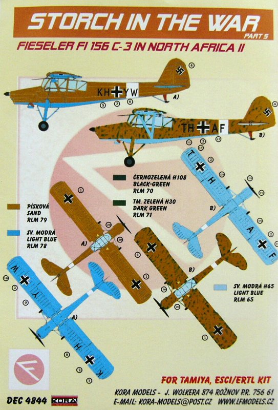 1/48 Decals Fi-156 C-3 in North Africa (Part II)