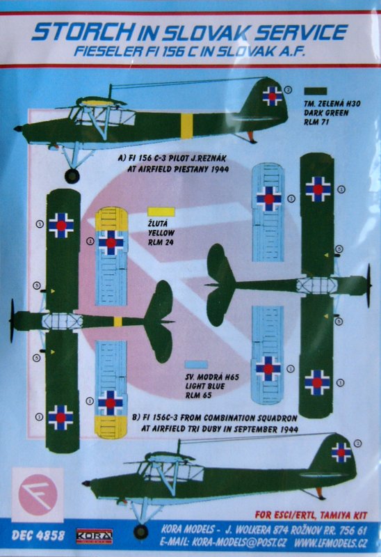 1/48 Decals Fiesler Fi 156 C (Slovak Air Force)