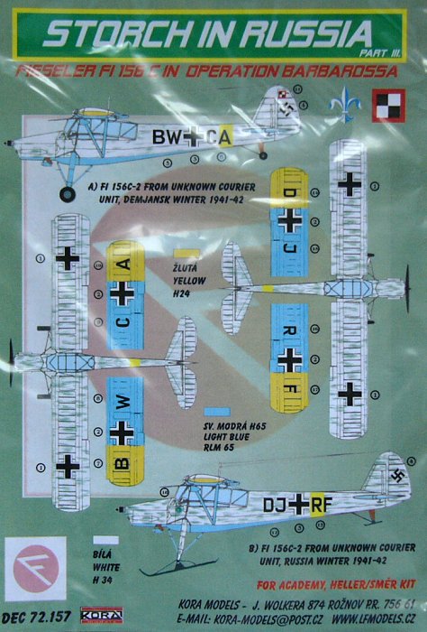 1/72 Decals Fiesler Fi-156C in Russia - Part III.