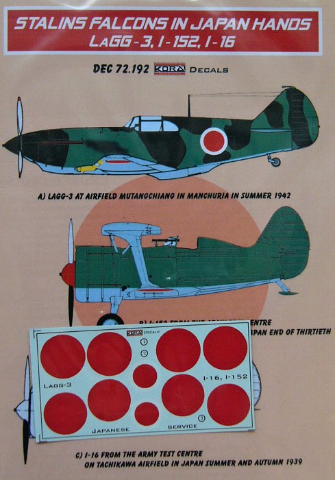 1/72 Decals Stalin's Falcons in Japanese hands