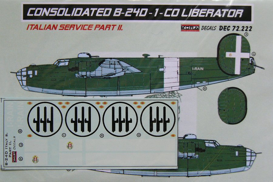 1/72 Decals Consolidated B-24D-1-CO Italian Pt.II