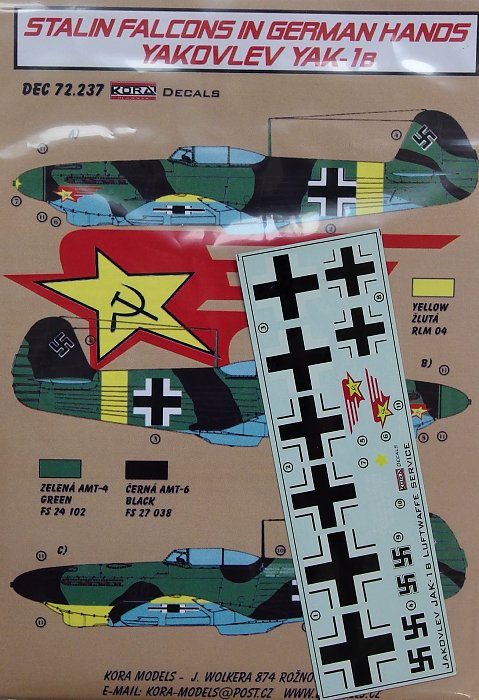 1/72 Decals Yakovlev Yak-1B (Luftwaffe service)