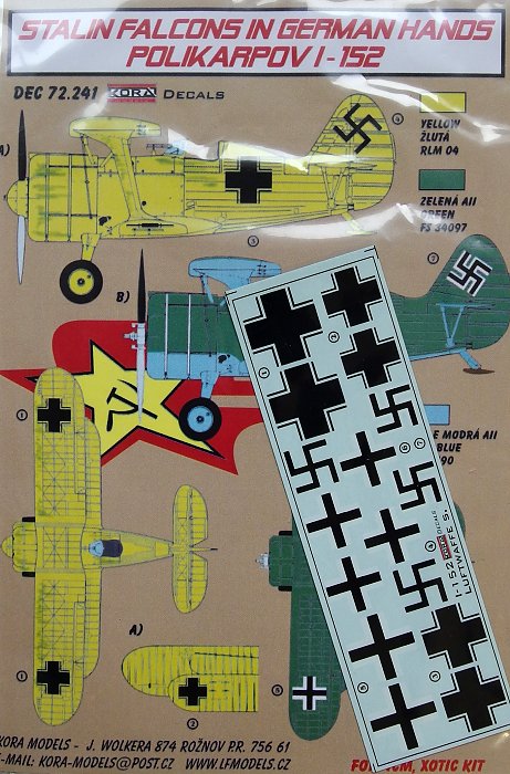 1/72 Decals Polikarpov I-152 (Luftwaffe service)