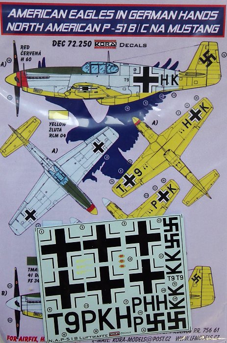 1/72 Decals N.A. P-51B/C Mustang (Luftwaffe)