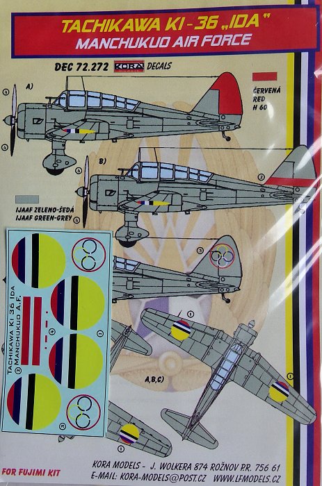 1/72 Decals Tachikawa Ki-36 IDA (Manchukuo AF)