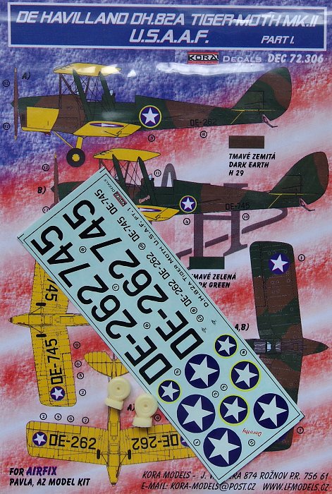 1/72 Decals DH.82A Tiger Moth Mk.II USAAF Part 1