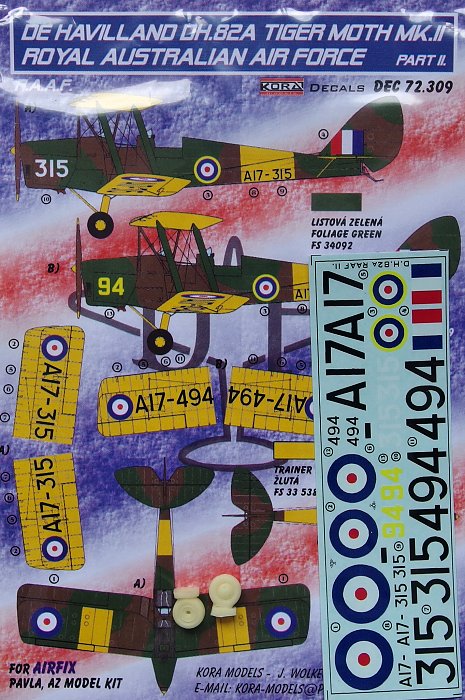 1/72 Decals DH.82A Tiger Moth Mk.II RAAF Part 2