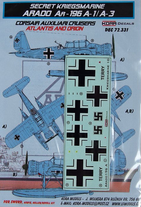 1/72 Decals Ar-196A-1/A-3 (ATLANTIS AND ORION)