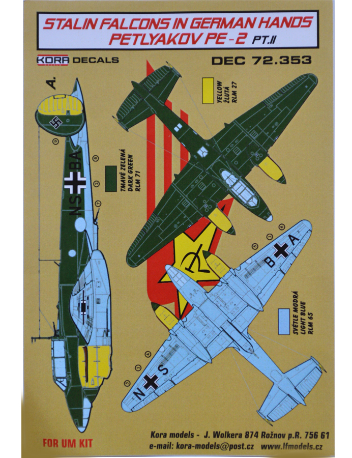 1/72 Decals Pe-2 in German Hands (UMM) Part II.