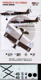 1/72 Decals Fi 156 Storch (Legion Condor)