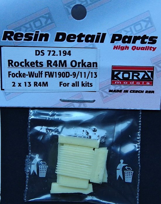 1/72 Rockets R4M Orkan FW 190D-9/11/13 (2x 13 pcs)