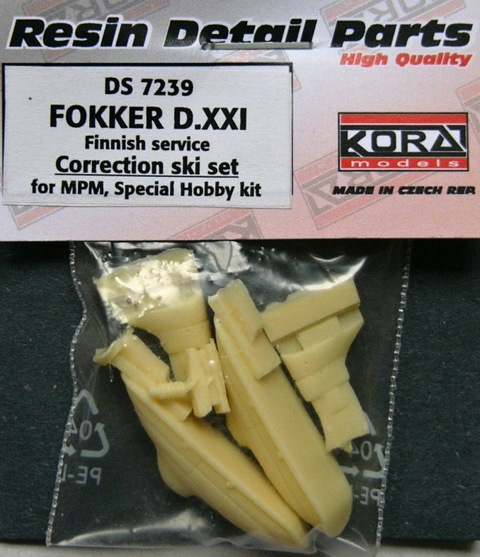 1/72 Fokker D.XXI - Ski Set Mercury engine (MPM)