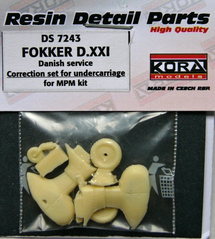 1/72 Fokker D.XXI Undercarriage Set - Danish (MPM)