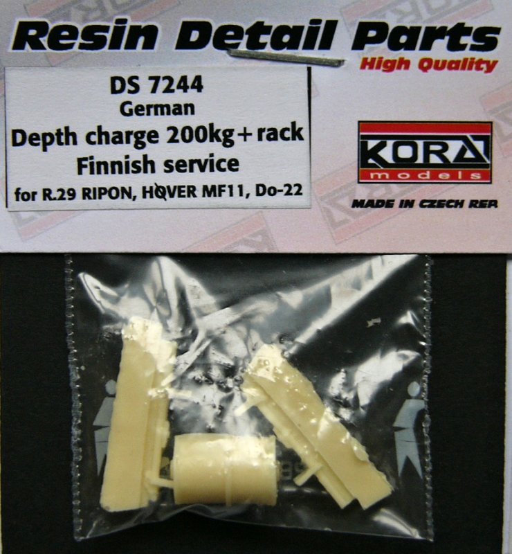 1/72 Depth charge 200kg+rack (Finnish service)