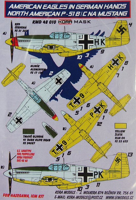 1/48 Mask N.A. P-51B/C NA Mustang in German hands