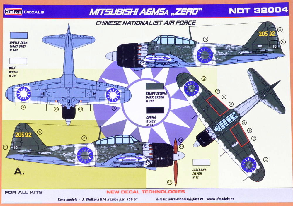 1/32 Decals Mitsub. A6M5A Chinese Nationalist AF