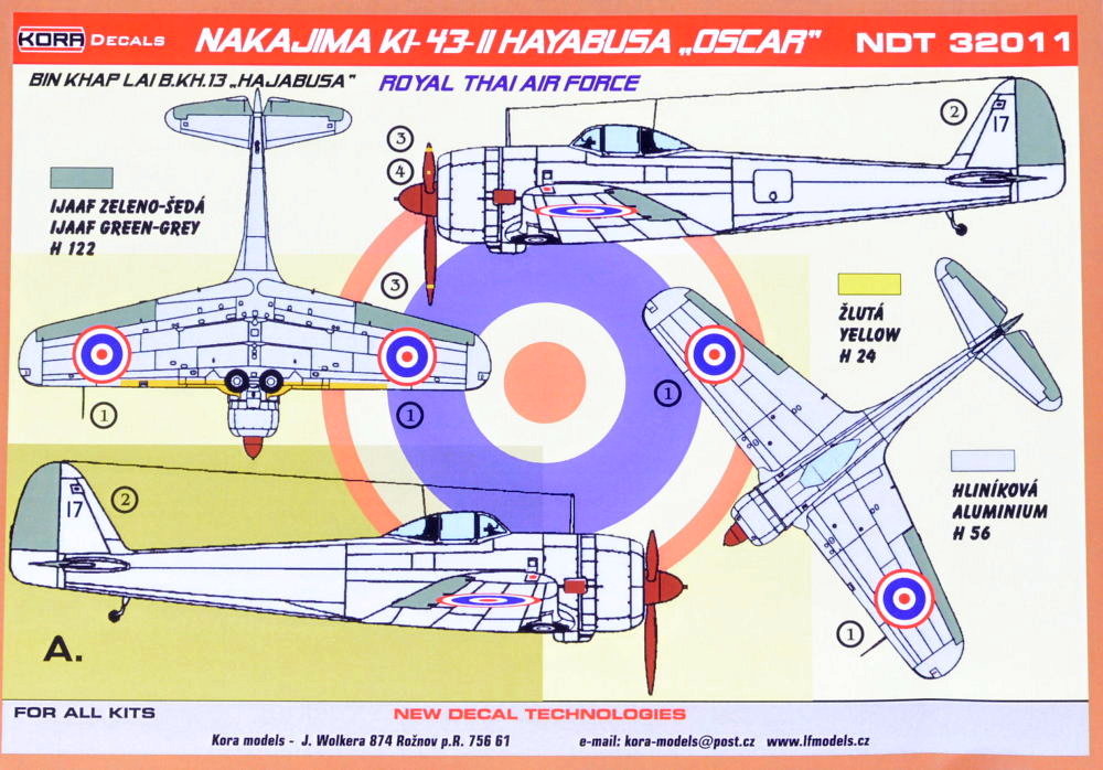 1/32 Decals Nakajima Ki-43-II Royal Thai AF Part 2