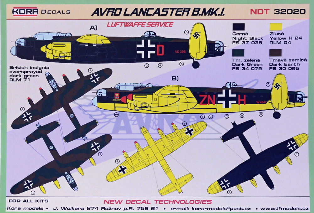 1/32 Decals Avro Lancaster B.Mk.I Luftwaffe