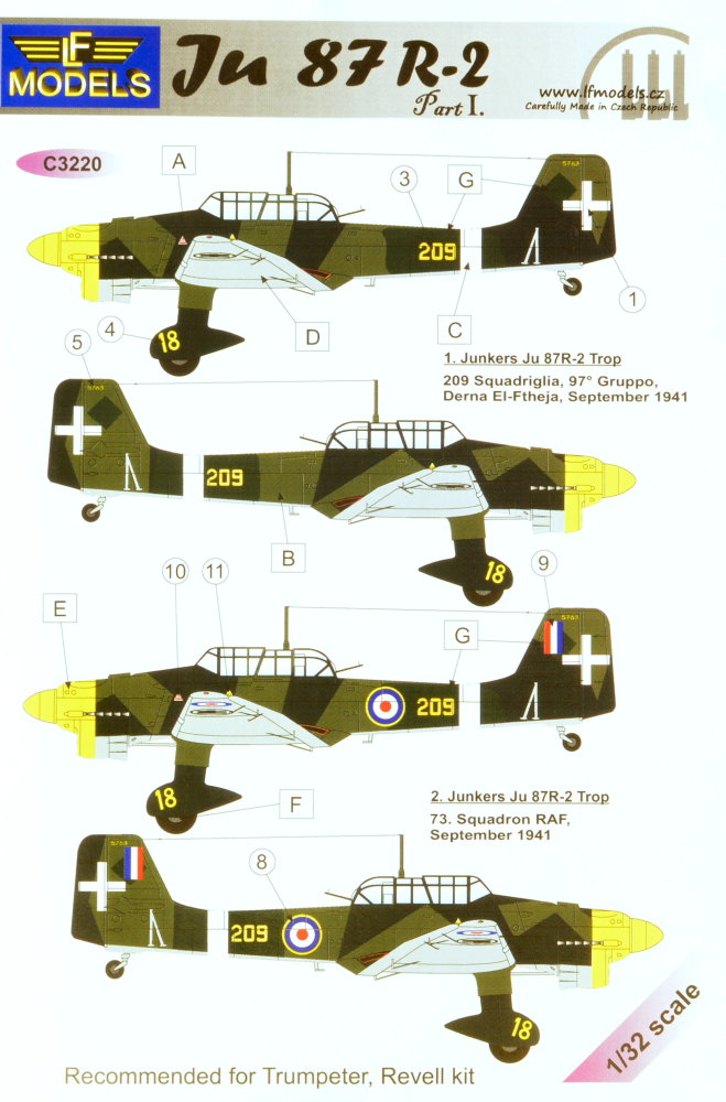 1/32 Decals Ju 87 R-2 (TRUMP/REV) Part I.