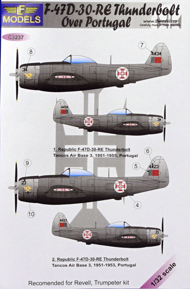 1/32 Decals F-47D-30-RE Thunderbolt over Portugal