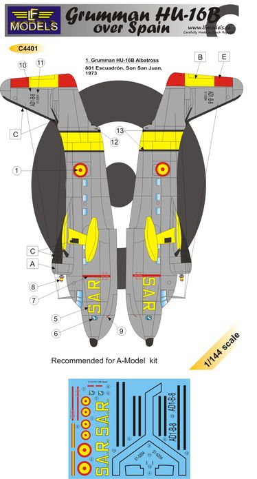 1/144 Decals Grumman HU-16B Albatross over Spain