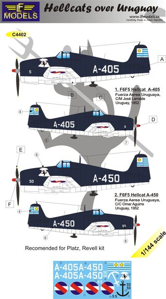 1/144 Decals Hellcats over Uruguay