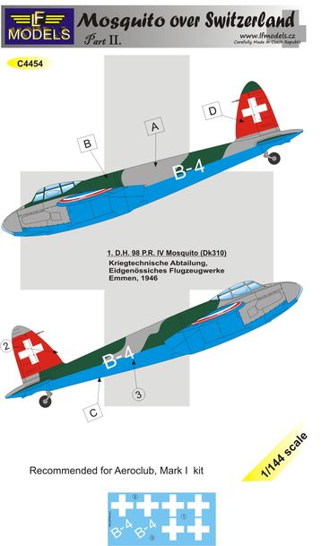 1/144 Decals Mosquito over Switzerland part 2