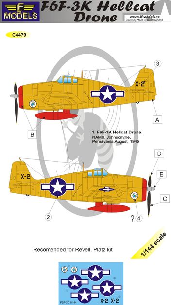 1/144 Decals F6F-3K Hellcat Drone